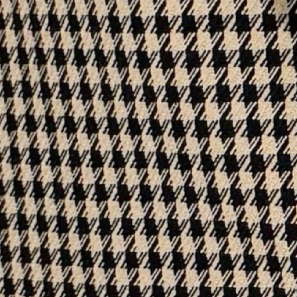 House of Harlow 1960 Womens Notched Lapel Houndstooth Blazer XS Tan Black Career - Picture 2 of 12